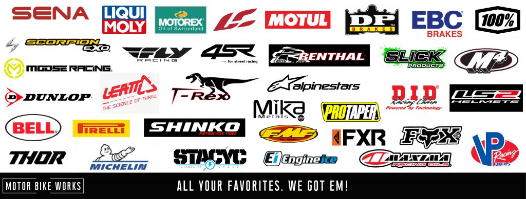 Logos of brands Motorbike Works Carries